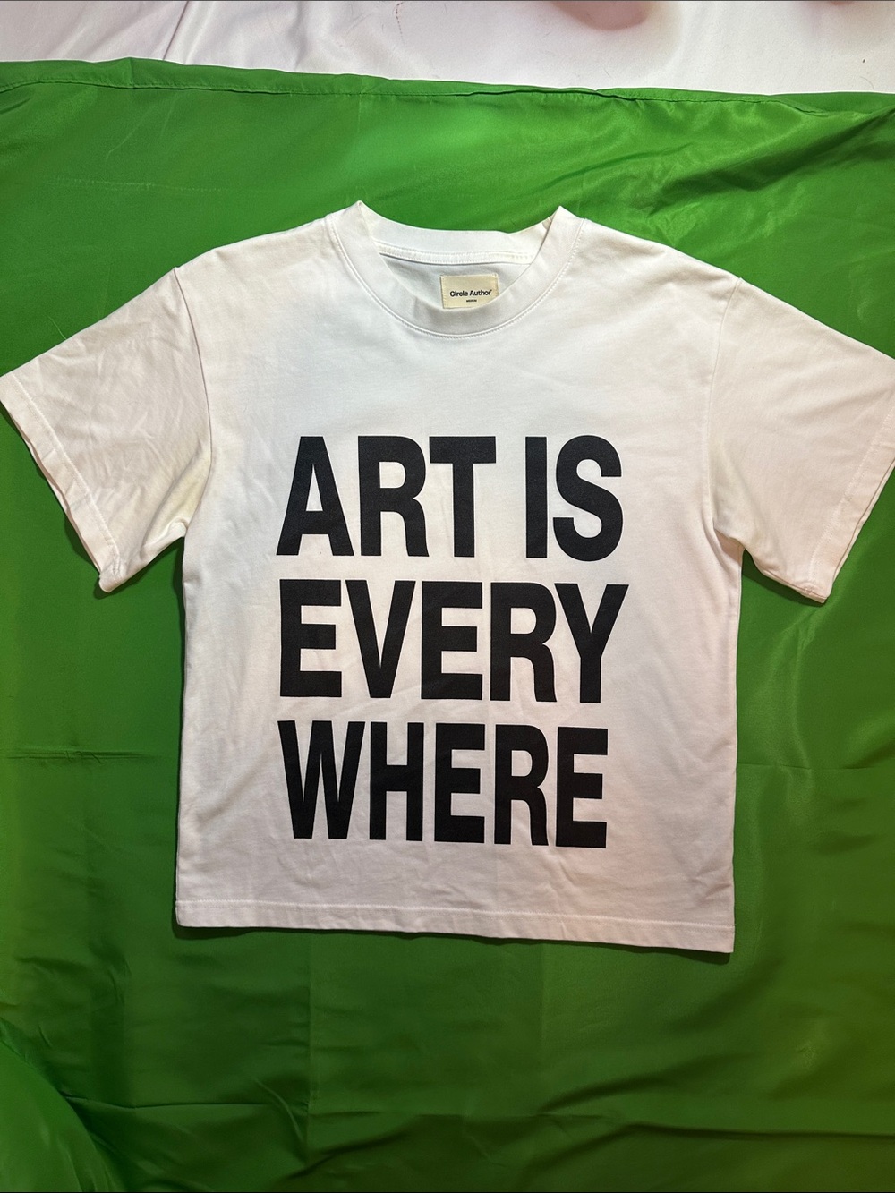 Men’s White T-shirt “Art Is Everywhere”Graphic Tee by Circle Author (Authentic)